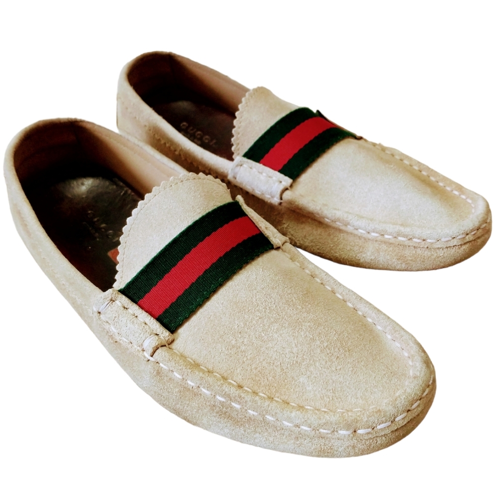 💯 Authentic Gucci (Made in Italy) Suede Upper Women's Loaeers. (Size/ 37)